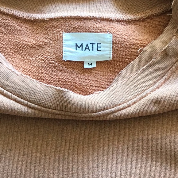 MATE The Label Organic Cotton Shrunken Crewneck Sweatshirt Medium in Amber - Picture 10 of 14